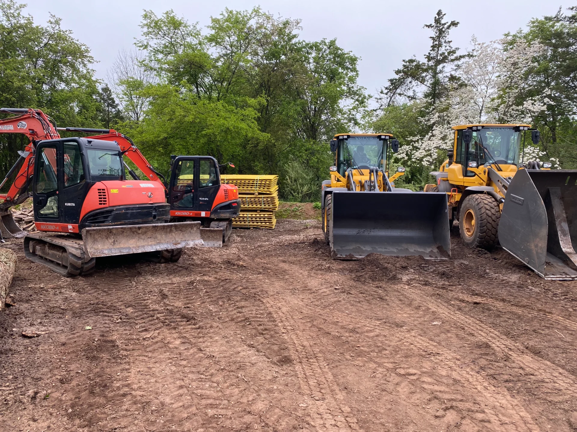 Wheel loaders, and excavators